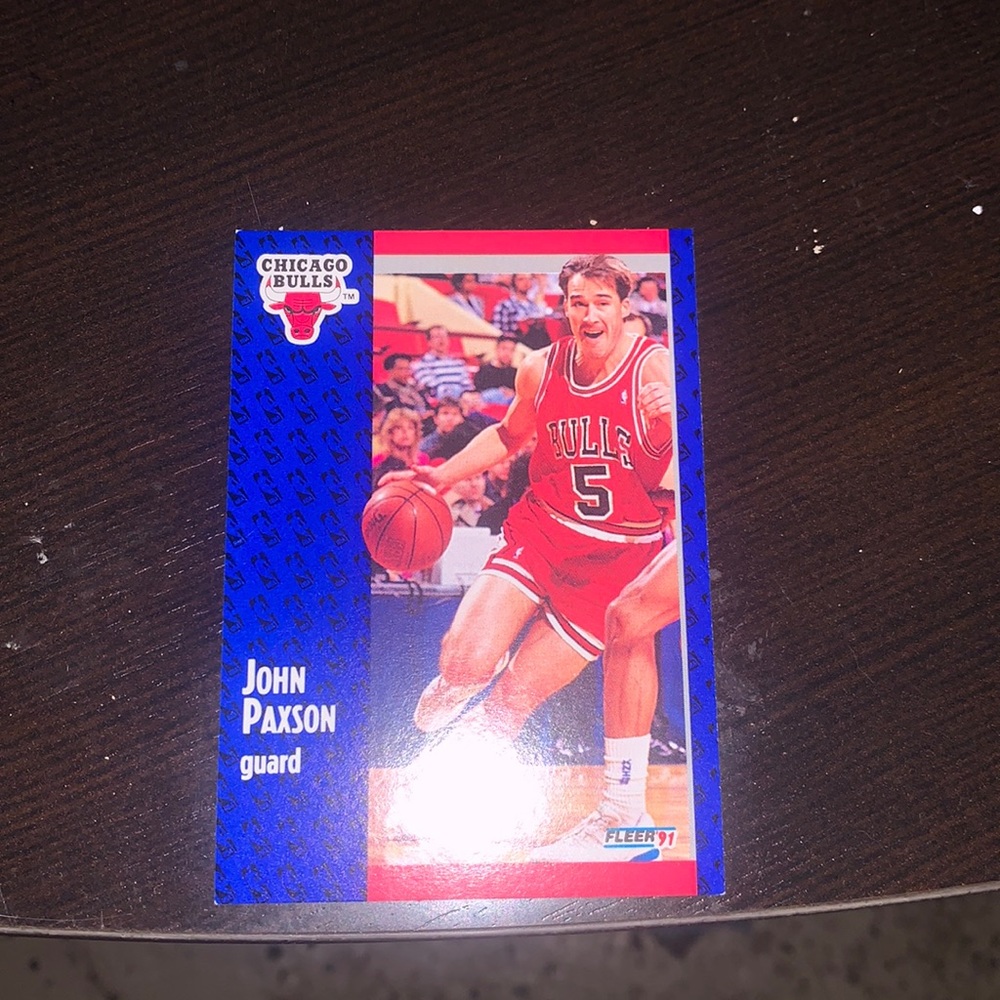 Fleer 91 John Paxson Chicago Bulls Card